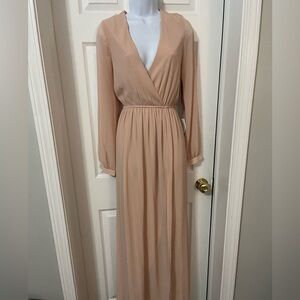 Elegant Long Sleeve Maxi Dress